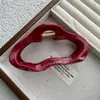 ¡Serie Roja de Año Nuevo! Pinza Grande para Agarrar Carta Etiqueta Dorada Parte Posterior de la Cabeza Pinza Tiburón para el Cabello Accesorios para el Cabello Sombrerería Horquilla Agarre para el Cabello