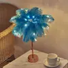 Luz Noturna Romântica de Pena Luminária de Mesa Luz de Atmosfera de Fundo para Sala de Transmissão ao Vivo Salão de Beleza Decoração de Quarto Cena de Aniversário