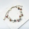 Pulsera de Cerámica Jingdezhen Nueva Pulsera de Cerámica Estilo Chino Joyería Hecha a Mano Cuerda Estilo Tíbet Puesto de Pulseras Jingdezhen