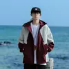 Jaqueta externa da marca de moda masculina Enbu, jaqueta de montanhismo, à prova de vento, bolsos grandes, estilo casal, jaqueta multicolorida, casaco masculino e feminino