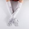 Luvas de Cetim Elástico Cetim Cosplay Femininas Halloween Luvas de Jantar Sexy Performance Luvas de Casamento Veludo