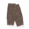 Guantes de Cachemir para Mujer 100% Cachemir Puro Nueva Moda Color Sólido Medio Dedo Calentador de Muñeca Guantes de Punto Cálidos
