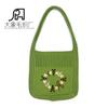 Bolso de Hombro de Lana Tejido a Mano para Mujer de Amazon Transfronterizo Tejido a Mano Mori para Mujer Bolso Tejido Bordado