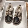 Zapatos Mary Jane Frances de Plataforma con Lazo y Forro de Felpa, Zapatos de Algodón, Nuevo Estilo Japonés Invierno 2025 Zapatos de Cuero que Aumentan la Altura para Mujer