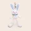 Nova Boneca de Pelúcia Coelha com Puxador Floral Divertida Chaveiro Descompressão Criativa Fofo Pingente de Mochila Escolar Celebridade da Internet Presente
