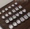 Arte de Uñas Explosivo de Circonita con Joyería de Diamante, Nuevo Azúcar de Roca Transparente Largo Rectángulo Huevo de Paloma Uña Completa de Diamante Bola de Diamante Producto Terminado