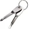 Chave de fenda portátil ao ar livre EDC ferramenta multifuncional portátil chave de fenda de uma palavra chave de fenda cruzada com chaveiro