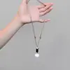 Nova Corrente de Suéter Longo com Pingente de Madeira Sólida Estilo Zen Chinês Ping An Kou Estilo Antigo Estilo Étnico Trançado Moda