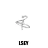 Ear Cuff Sendero de Estrellas Original Plata Pura S925 Nicho Minimalista Versátil Clip de Oreja Asimétrico con Diamantes Joyería de Plata al por Mayor