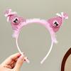 Diadema Infantil Kroomi Nueva Diadema para Niña con Lazo de Dibujos Animados Sello de Pelo de Perla Accesorios para el Cabello de Niña Pequeña