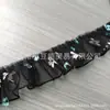 Borda de renda plissada dupla camada estampada, acessórios de vestuário, decoração de bainha de vestido de boneca, acessórios, adereços de cabeça, material de embalagem