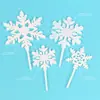 Pastel de Navidad Mori Decorativo Transparente Cristal Reno Muñeco Hielo Nieve Blanca Fruta Guirnalda Tarjeta Inserto