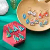 Pendientes Navideños Transfronterizos Europeos y Americanos con Nuevo Patrón, Personalizados, Sencillos, Festivos y Lindos, Pendientes de Fiesta de Acrílico Simulado para Mujer