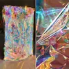 Sinfonía TPU/Transparente Colorido Láser Creativo Gradiente Película Tela para Ropa Bolsa de PVC Tela de Diseñador