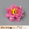 Flor artificial cabeça de flor de lótus pequena, nenúfar, lótus de lago, flor de seda, pode flutuar, não tem medo de água, flor artificial