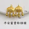Colgante de pez koi y loto chapado en oro de color duradero, que simboliza la paz y la buena fortuna, adecuado para pulseras, collares y accesorios de ropa DIY