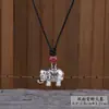 Collar de Plata Retro Xizang para Mujer Cadena Larga para Suéter Más Fácil de Combinar Sifanglaicai Candado Seguro Estilo Étnico Accesorios Literarios Colgante