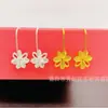 Suministro en Vivo de Aretes de Flor de Nicho Chapados en Oro, Ganchos para Oreja de Flor para Mujer, Aretes Chapados en Plata Mate, Venta al por Mayor de Fabricantes