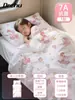 Juego de Sábanas Desechables Antibacterianas 7A, Funda de Edredón Extra Gruesa, Sábana Bajera, Funda de Almohada, Juego de Tres Piezas para Hotel, Tren Dormitorio, para Viajes
