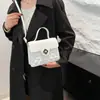 Bolsas para Mulheres Inverno Nicho 2024 Outono e Inverno Tendência Fashionable e Estilo Estrangeiro Bolsinha Quadrada Pequena Versátil Bolsa de Ombro Único Transversal