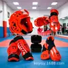 Equipo de protección de Taekwondo sumergido en NBR personalizado al por mayor juego de protección para entrenamiento: protector de cabeza, protector de pierna, protector de mano, protector de pie, armadura
