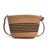 Bolso Tejido Retro Estilo Francés Nuevo Moda Femenina Bolso Tejido de Paja Celebridad de Internet Bolso de Playa para Vacaciones Bolso Cruzado Retro Casual