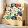 Estantería de juguete de madera maciza transfronteriza Estantería de almacenamiento de juguetes para jardín de infancia Montessori Estantería de libros para niños multicapa Organizador de juguetes