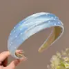 Diadema con Diseño de Corona Alta para Hacer que el Rostro Parezca Más Pequeño, Lujo Ligero, Antideslizante, Tejido, Patrón de Cuadros y Lunares, Sensación de Alta Gama para Adultos y Mujeres Jóvenes