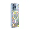 Funda de Teléfono Magnética Transparente de Acrílico con Flores Coloridas de Pantalla Completa para Apple 17 18Promax, Producto Nuevo Transfronterizo