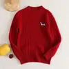 Suéter de Lã Pura Espesso de Dupla Camada para Inverno para Homens, Mulheres e Crianças, Blusa 100% Lã Infantil, Suéter de Camada Base