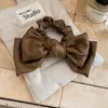Diadema de Cuero Coreano con Lazo para el Cabello Tipo Intestino Delgado para Mujer en Otoño e Invierno, Cuerda Dulce para Cola de Caballo, Accesorios para el Cabello de la Princesa Fugitiva