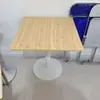 Mesa de Jantar Quadrada Branca Simples Moderna para Casa Apartamento Pequeno Loja de Chá com Leite Cafeteria Recepção de Negociação Varanda Mesa Redonda