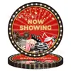 Noche de Cine en Hollywood Tema de Palomitas de Maíz Infantil Desechable Bandeja de Papel Mantel Servilletas Traje de Fiesta