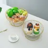 [Selección Premium] Cesta de Fruta de Hierro Forjado Estilo Ins Nórdico para Mesa de Café de Sala de Estar, Almacenamiento Simple y Creativo de Snacks para Uso Doméstico