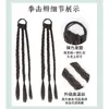 Pelucas para Niños, Cabello Largo para Niñas, Trenzas Dopamina tipo Boxeadora, Pelucas de Cola de Caballo, Coletas Dobles Juguetonas y Naturales, Trenzas de Tres Hebras