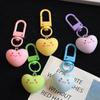 Lindo Colgante de Llavero de Corazón Color Macaron Ins Colgante de Corazón Femenino Colgante para Bolsa de Estudiante Regalo para Mejor Amiga