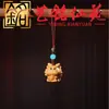 Sandalia Amarilla Tallado Sándalo Doce Signos del Zodíaco Cadena para Teléfono Yi Ming Xian Yuan Creativo Madera Diversión Rata Buey Tigre Estilo Pareja Colgante para Mochila