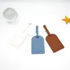 Porta pase de abordar de cuero PU engrosado con papel interno para firma gratis, Etiqueta de equipaje de identidad portátil, Tapa abatible horizontal y vertical para salidas de negocios