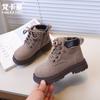 Botas de Cavaleiro Infantis Van Cahao Outono 2024 Novo Estilo Coreano para Meninas Botas Ruibarbo para Crianças Médias e Grandes