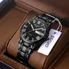 Reloj de Cuarzo para Hombre Liso de Fábrica Moda Versátil Resistente al Agua Luminoso Doble Calendario Escala Romana Reloj Personalizado para Hombre