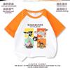 Camiseta Infantil Gato Negro Jefe de Policía Manga Corta Niños y Niñas Algodón Ropa de Verano para Niños Mayores 2023 Nuevo Transpirable Estilo Moderno