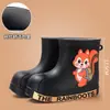 Botas de Chuva Infantis de Esquilo de Desenho Animado Cordão Crianças Grandes Crianças Pequenas Brincando na Chuva Brincadeira de Vadar ao Ar Livre Botas de Chuva Impermeáveis Antiderrapantes