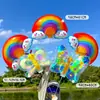 Novos Balões Coloridos de Folha de Alumínio Seguráveis de Girassol Arco-Íris Desenho Animado Adorável Adereços para Atividade de Barraca de Jardim de Infância Venda por Atacado