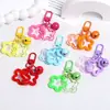 Llavero Colgante de Campana de Estrella de Cinco Puntas Hueca de Acrílico Colorido Llavero de Cuentas DIY Decoración para Bolso de Muñeca