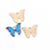2 Pingentes de Borboleta Coloridos com Estampa de Gota de Óleo em Blocos de Cor 15 Cores Populares Acessórios de Joias para Colar e Pulseira DIY Feitos à Mão