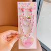 Set de Collar, Pulsera, Anillo y Aretes para Niñas de Kuromi, Cuentas, Colgante, Accesorios de Dibujos Animados de Sanrio para Niñas