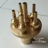 Elemento aquático paisagismo bico quadrado direto para cima jato d'água fonte de jardim bico musical piscina de água pátio latão