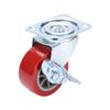 Ruedas Ligeras 2.5 pulgadas Ruedas Giratorias de Poliuretano Carrito Freno Carga Ruedas de Pu Ruedas Giratorias Refrigerador Ruedas Pequeñas