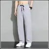 Pantalones Casuales Delgados con Cintura Elástica para Hombre Primavera y Otoño 2024 Nuevos Rectos Adolescente Cordón Pantalones Deportivos