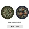 Porta-copo, Novo Porta-copo de Tigela Estilo Chinês, Porta-copo de Chá, Porta-copo de Couro Absorvente de Água Secagem Rápida para Mesa de Chá, Porta-copo Redondo com Isolamento Térmico, Porta-copo de Mesa de Jantar, Porta-prato
